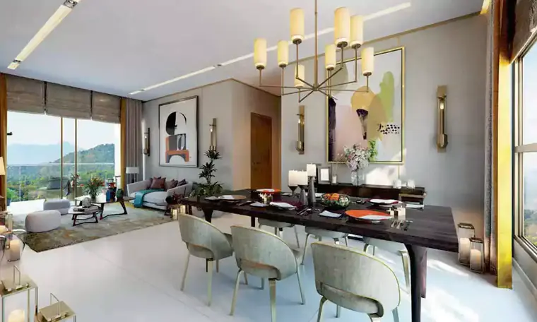Modern living room with TV unit